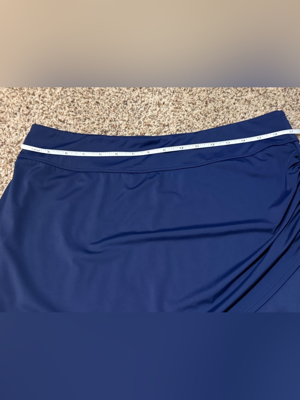 d&co Beach Navy Wrap Swim Skirt Womens 12 NWOT - Picture 6 of 8